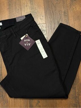 Ava & Viv Black High Rise Skinny Jeans Size 20 Plus NWT